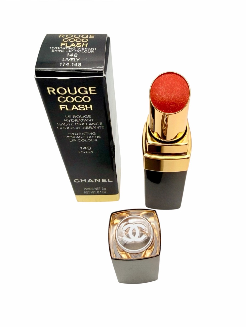 CHANEL Rouge Coco Flash Lipstick 148 Lively – New in Box